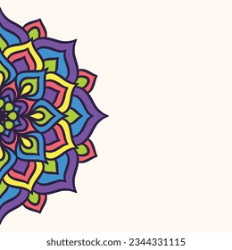 Mandala round ornament background template. Decorative Mandala