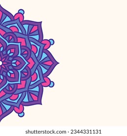 Mandala round ornament background template. Decorative Mandala