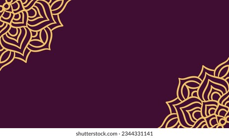 Mandala round ornament background template. Decorative Mandala