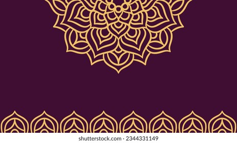 Plantilla de fondo de ornamento redondo de Mandala. Mandala decorativa