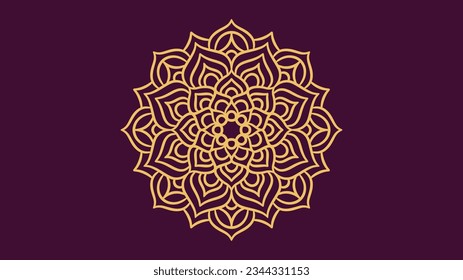 Mandala round ornament background template. Decorative Mandala