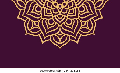 Mandala round ornament background template. Decorative Mandala