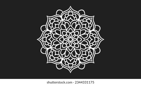 Mandala Rundschmuck-Hintergrundvorlage. Ziermandala