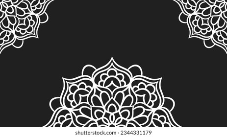 Mandala round ornament background template. Decorative Mandala