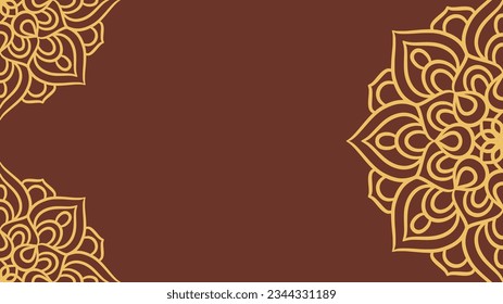 Mandala round ornament background template. Decorative Mandala