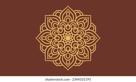 Mandala round ornament background template. Decorative Mandala