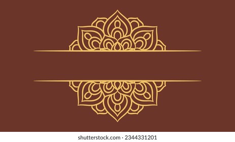 Mandala round ornament background template. Decorative Mandala