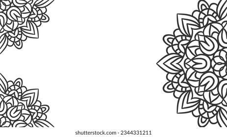 Mandala round ornament background template. Decorative Mandala