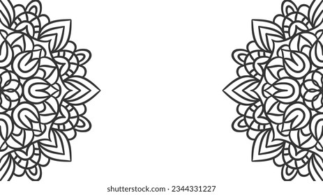 Mandala round ornament background template. Decorative Mandala