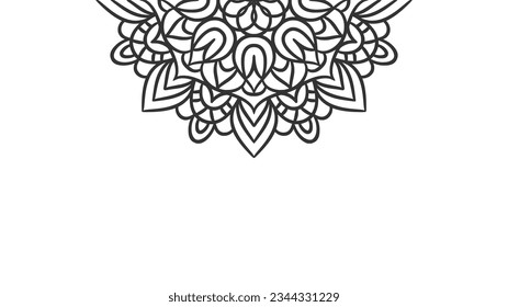 Mandala round ornament background template. Decorative Mandala