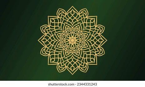 Mandala round ornament background template. Decorative Mandala