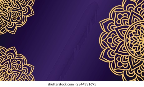 Plantilla de fondo de ornamento redondo de Mandala. Mandala decorativa