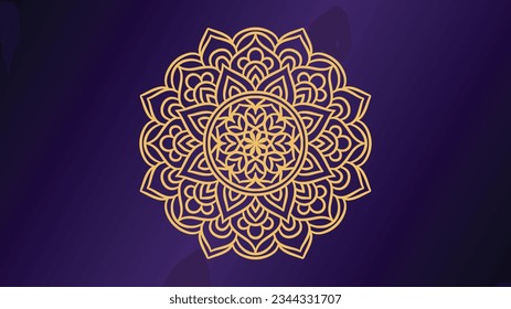 Mandala round ornament background template. Decorative Mandala