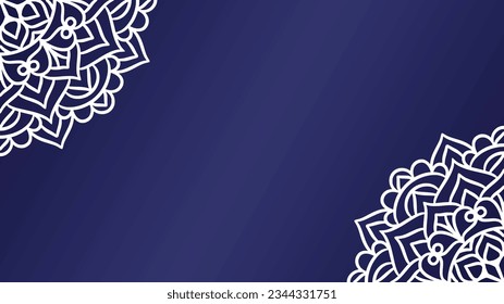 Plantilla de fondo de ornamento redondo de Mandala. Mandala decorativa