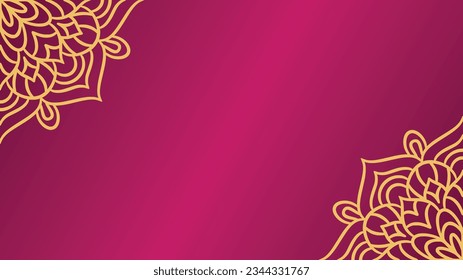 Mandala round ornament background template. Decorative Mandala
