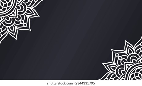 Plantilla de fondo de ornamento redondo de Mandala. Mandala decorativa