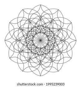 Mandala, round ornament. Element for design, logo, business cards. Vector isolated.