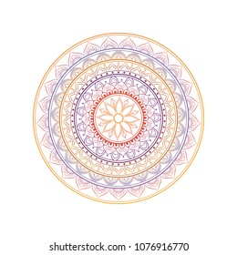 Mandala. Round ornament floral pattern. Decorative element. Oriental motif. 
