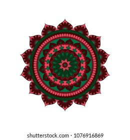 Mandala. Round ornament floral pattern. Decorative element. Oriental motif. 