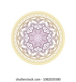 Mandala. Round ornament floral pattern. Decorative element. Oriental motif.