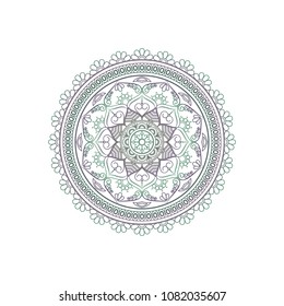 Mandala. Round ornament floral pattern. Decorative element. Oriental motif.