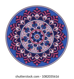 Mandala. Round ornament floral pattern. Decorative element. Oriental motif.