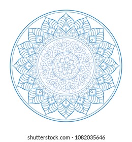 Mandala. Round ornament floral pattern. Decorative element. Oriental motif.