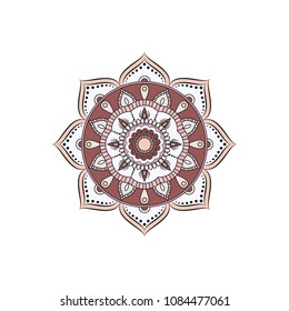 Mandala. Round ornament floral pattern. Decorative element. Oriental motif.