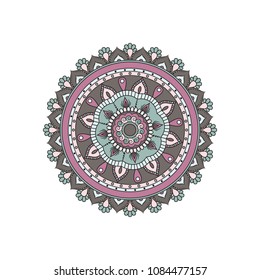 Mandala. Round ornament floral pattern. Decorative element. Oriental motif.