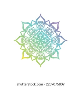 Mandala. Round ornament floral pattern. Decorative element. Oriental motif.