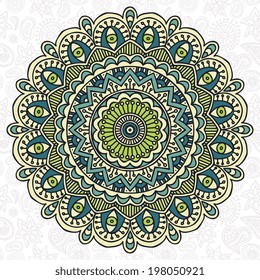 Mandala. Patrón de ornamento redondo