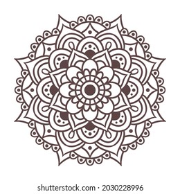 Mandala Round Ornament Pattern. Decorative pattern in oriental style. Vintage Decorative Elements