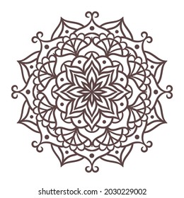 Mandala Round Ornament Pattern. Decorative pattern in oriental style. Vintage Decorative Elements