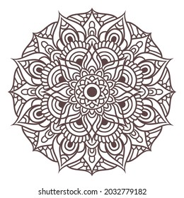 Mandala Round Ornament Pattern. Decorative pattern in oriental style. Vintage Decorative Elements