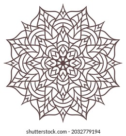 Mandala Round Ornament Pattern. Decorative pattern in oriental style. Vintage Decorative Elements