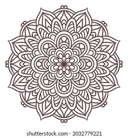 Mandala Round Ornament Pattern. Decorative pattern in oriental style. Vintage Decorative Elements