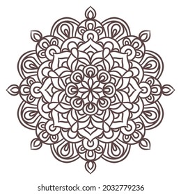 Mandala Round Ornament Pattern. Decorative pattern in oriental style. Vintage Decorative Elements