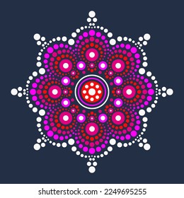 Patrón de ornamentos redondos de Mandala. Decoración de estilo oriental. Mandala étnica con colorido