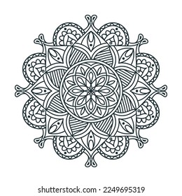 Patrón de ornamentos redondos de Mandala. Decoración de estilo oriental. Elementos decorativos de época