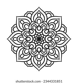 Mandala Round Ornament Pattern. Decorative pattern in oriental style. Vintage Decorative Elements