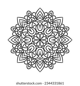Mandala Round Ornament Pattern. Decorative pattern in oriental style. Vintage Decorative Elements