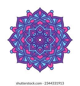 Mandala Round Ornament Pattern. Decorative pattern in oriental style. Ethnic Mandala With Colorful