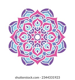 Mandala Round Ornament Pattern. Decorative pattern in oriental style. Ethnic Mandala With Colorful