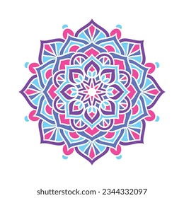Mandala Round Ornament Pattern. Decorative pattern in oriental style. Ethnic Mandala With Colorful