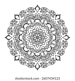 Mandala Round Ornament Pattern. Decorative pattern in oriental style. Ethnic Mandala With Colorful