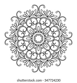 Mandala. Round ornament pattern. Floral decorative element