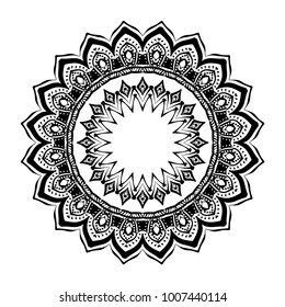 Mandala. Round Ornament Pattern. Geometric circle element made in vector. Spiritual and ritual symbol of Islam, Arabic, Indian religions.  Oriental motifs.   