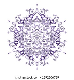 Mandala. Round Ornament Pattern. Geometric circle element made in vector. Spiritual and ritual symbol of Islam, Arabic, Indian religions.  Oriental motifs.   