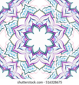 Mandala. Round Ornament Pattern. Geometric circle element made in vector. Spiritual and ritual symbol of Islam, Arabic, Indian religions.  Oriental motifs.   