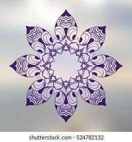 Mandala. Round Ornament Pattern. Geometric circle element made in vector. Spiritual and ritual symbol of Islam, Arabic, Indian religions.  Oriental motifs.   